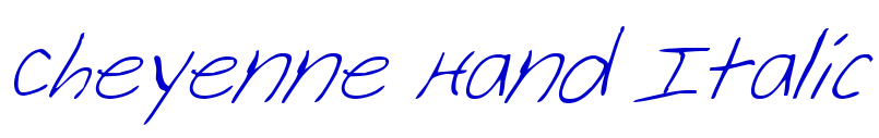 Cheyenne Hand Italic الخط